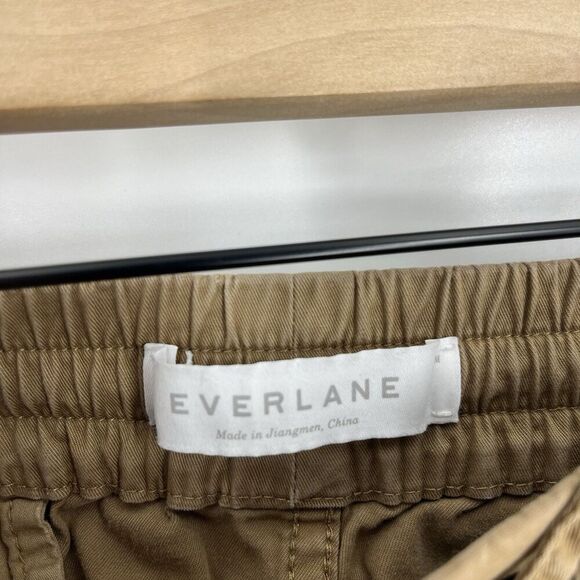 Everlane Shorts Size Medium Mens Khaki Brown Pull On Drawstring Chino Button Fly - Picture 3 of 7